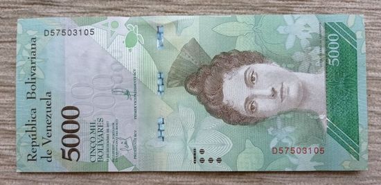 Werty71 Венесуэла 5000 боливаров 2017 UNC банкнота