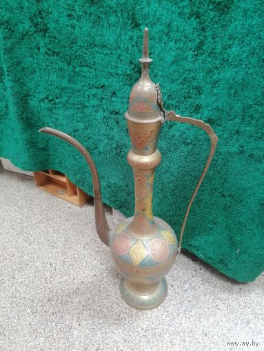 Большой бронзовый кувшин Кумган в ремонт