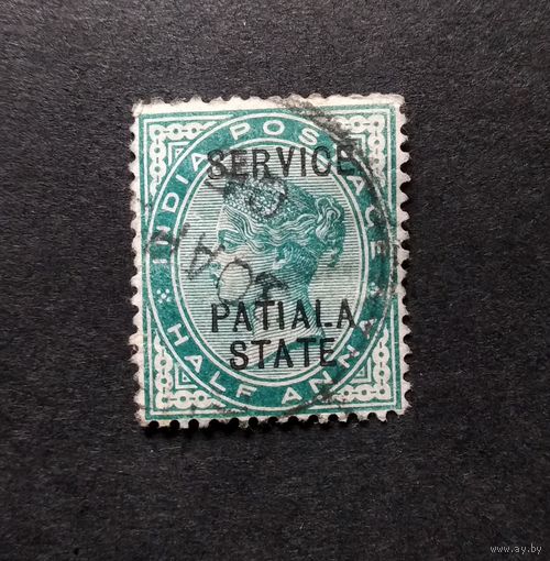 Великобритания\318с\ княжества Индии. Патиала. Королева. Служебная 1895