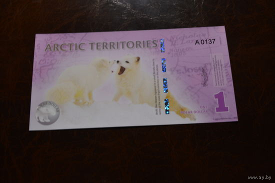 Арктические территории(Арктика) 1 доллар образца 2012 года UNC