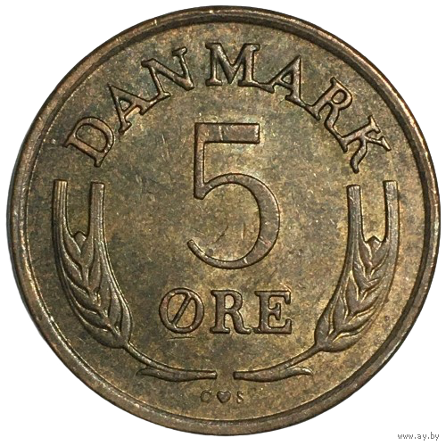 Дания 5 эре, 1969