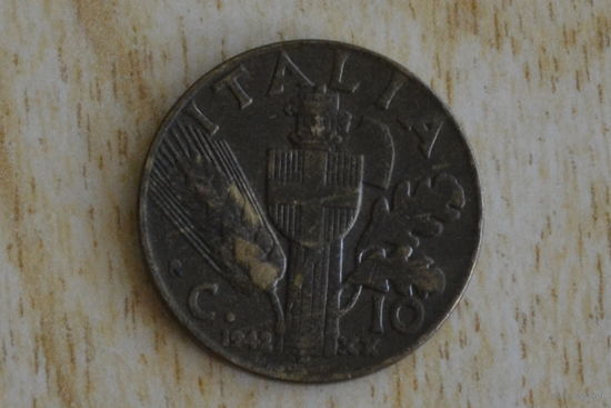 Италия 10 чентезимо 1942 с 1 руб