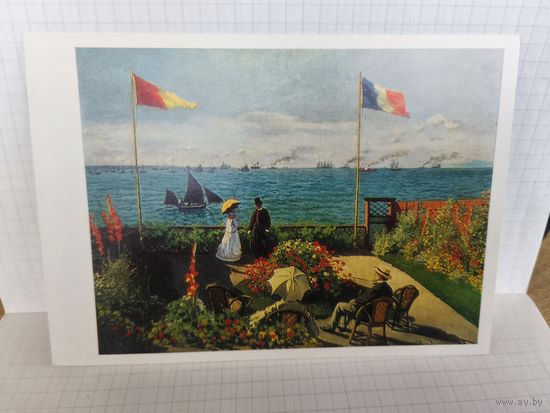 Открытка, 1981г. Клод Моне. Терраса в Сент-Адрессе. 14