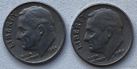 США 10 центов (1 дайм) 1965 г. Цена за 1 шт.