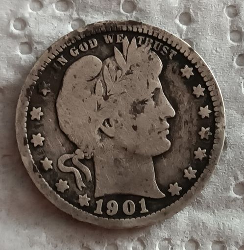 США 25 центов 1901