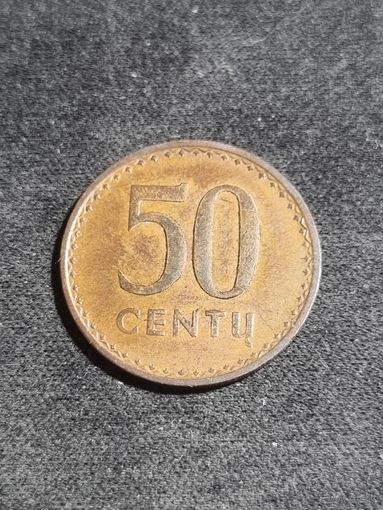Литва 50 центов 1991
