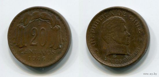 Чили. 20 сентаво (1946)