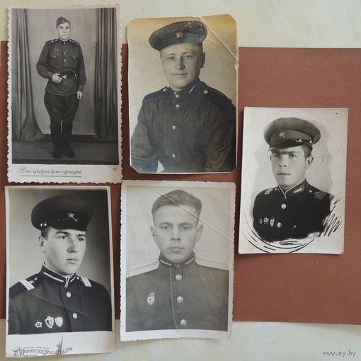 Фото "Солдаты СА", портретное (5 шт.), 1940-70-е гг.