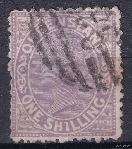 5.Aust. Великобритания. Австралийские штаты. Квинсленд. Виктория. Стандарт. 1882/83 гг. 1 Sh. Mi.#57Ab.