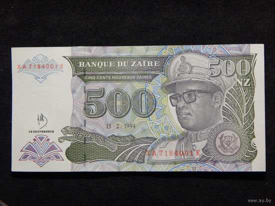 Заир 500 заиров 1994г.
