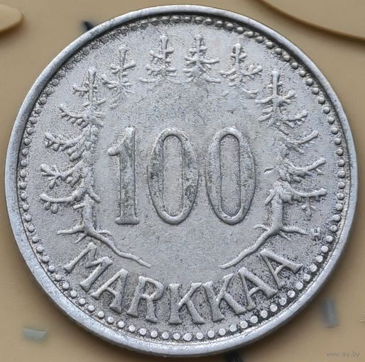 Финляндия 100 марок 1956, серебро