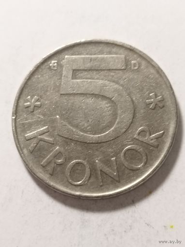 Швеция 5 крон 1990