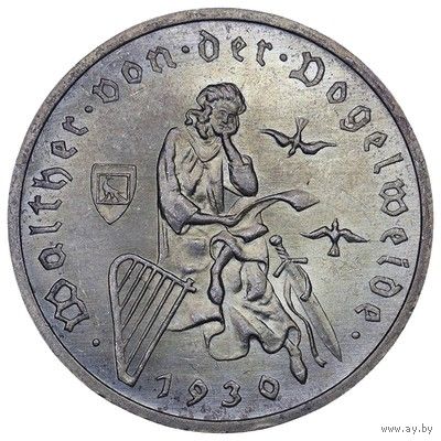 3 марки 1930 Фогельвейде Веймарская республика