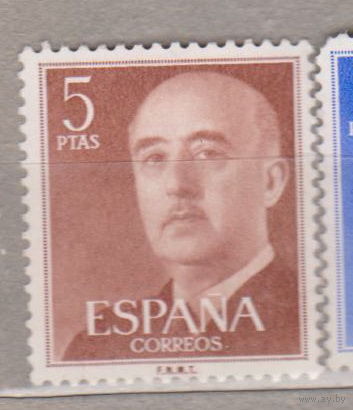 Испания 1955 год Генерал Франко  Известные люди Личности лот  13 ЧИСТАЯ