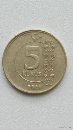 Турция. 5 Куруш 2009 года