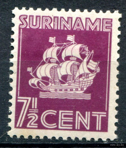 Нидерландские колонии - Суринам - 1936/39г. - нидерландский корабль, 7 1/2 с - 1 марка - MH [Mi 186]. #3-WB-87-A-1