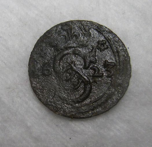 Самый редкий лобженицкий денарий с полной датой 1623 г.R8