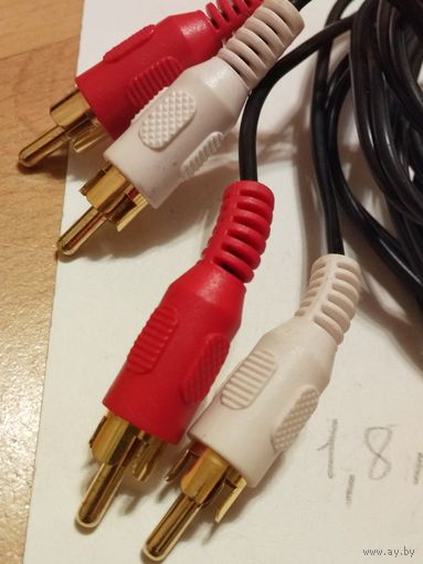 Кабель 2RCA - 2RCA тюльпаны 1,8 м