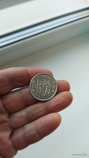 1 рупия 1997 г. Маврикий.