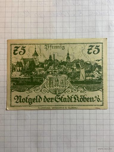 75 пфеннингов (нотгельды) г. Германия.