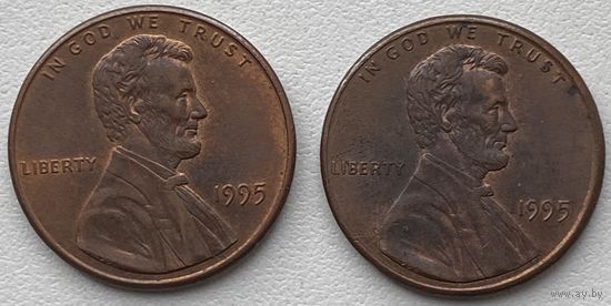 США 1 цент 1995 г. Цена за 1 шт.