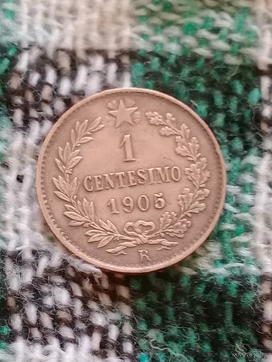 Италия 1 чентезимо 1905