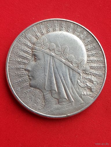 10 злотых 1932 года. Ядвига красивая в коллекцию. С рубля , без м.ц. См. др. мои лоты.