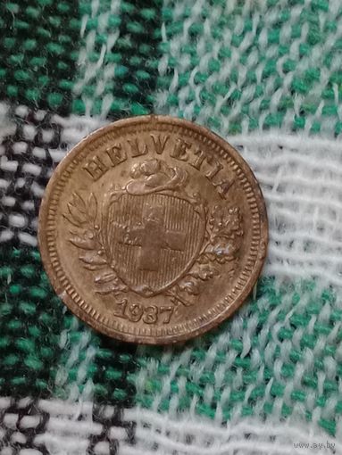 Швейцария 1 раппен 1937