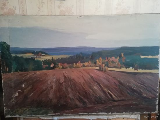 Довгялло Михаил Хрисанфович 1908-1978г холст масло "Пашня"1962г Р(65-100см)