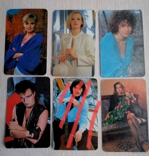 Календарики. Актёры советского кино. 1989г. Цена за 1шт.