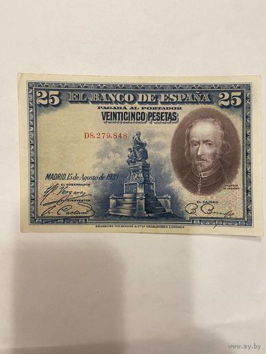 Испания 25 песет 1928 г.-0901