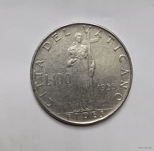 100 лир 1955 Ватикан