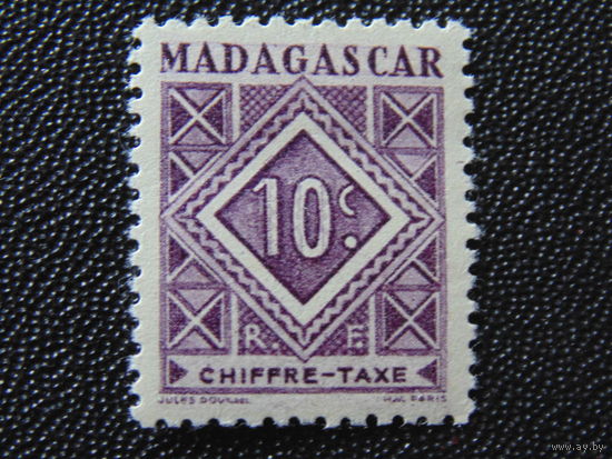 Французский Мадагаскар 1947 г. Доплатная марка.