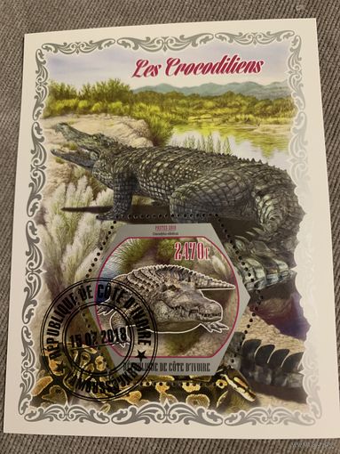 Кот Ди Вуар 2018. Рептилии. Крокодилы. Блок