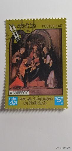 Лаос 1984. 450 лет со дня смерти Коррегго