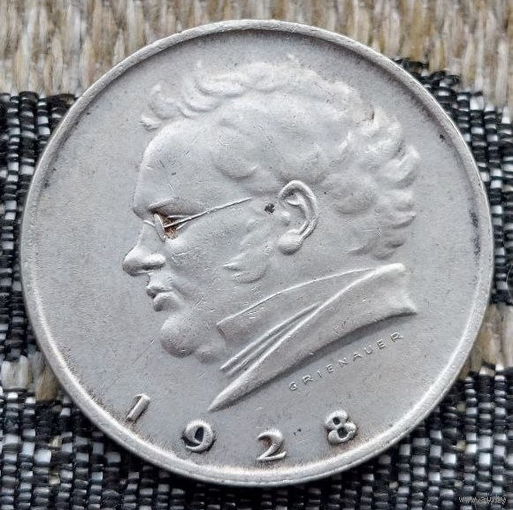 Австрия 2 шиллинг 1928 года. Серебро. Сторгуй за свою цену, предложи обмен!  Y