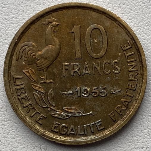 Франция 10 франков 1955 г.