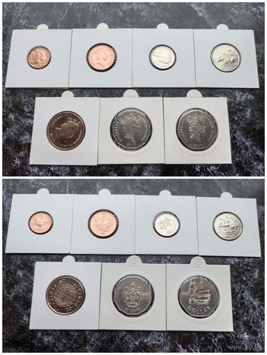 Распродажа !!! Соломоновы острова 7 монет (1, 2, 5, 10, 20, 50 центов, 1 доллар) 2005-2010 гг. UNC