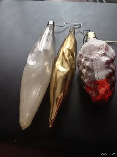 Ёлочная игрушка СССР 3 штуки