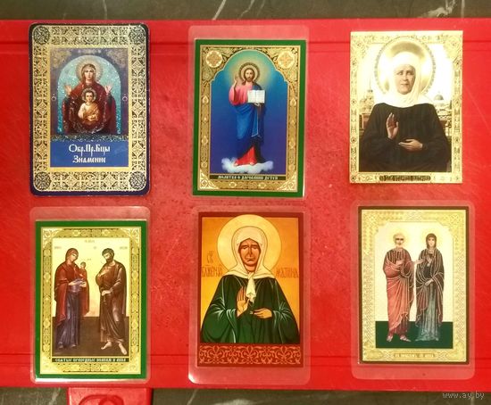 Иконы * Лики Святых * Знамение + Иоаким и Анна + Матрона + О даровании Детей * 6.5 на 9.5 см