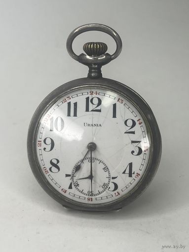 Карманные часы Урания серебро  На ходу