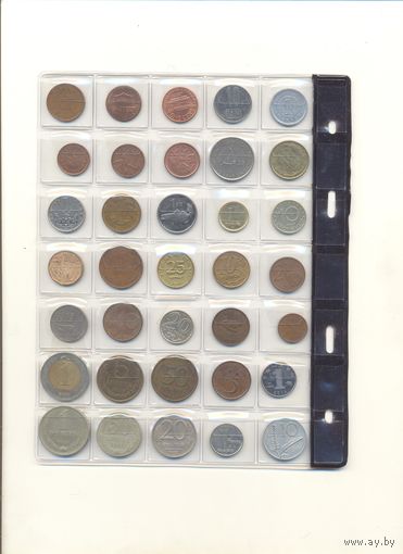 Монеты мира 35 шт.