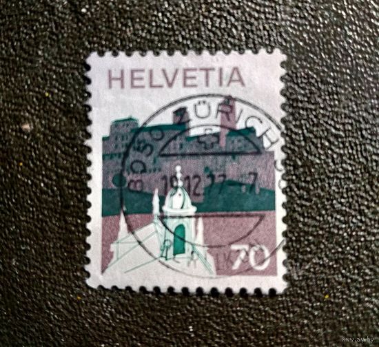 Марка Швейцария 1973 год Ландшафты