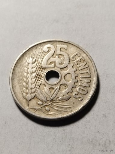 Испания 25 сентим 1934
