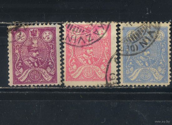 Персия Иран 1926 Шахиншах Реза-шах Пехлеви в овале Стандарт #537,538,541