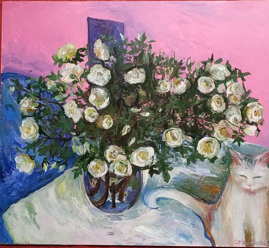"розы", 2001, 80/72см., 2001.