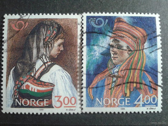Норвегия 1989 нац. одежда полная серия