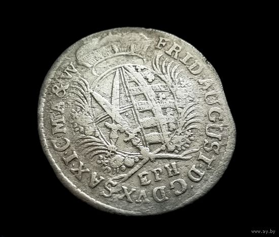 КУРФЮРШЕСТВО САКСОНИЯ-АЛЬБЕРТИН 1/12 ТАЛЕРА 1695 Г.  Фридрих Август I (1694-1733)