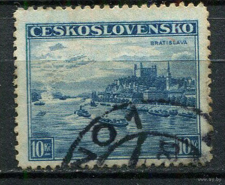 Первая Чехословацкая республика - 1936 - Братислава 10Kc - [Mi.359] - 1 марка. Гашеная.  (Лот 58GP)-T41P29