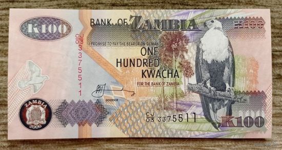 Werty71 Замбия 100 Квача 2006 UNC банкнота